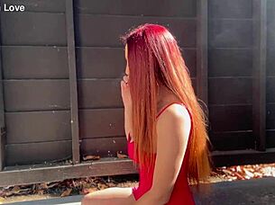 Artemisia's big tits milf adventure unfolds during outdoor smoking