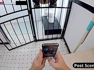 hey its just a tiny baggie officer channy crossfire gags on cock 😜