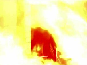 Watch this sexy babe strip down, her big tits bouncing in a fiery tease just for you