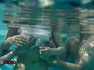 Suzuna Komiya's Big Tits Tease Pool Blowjob Intimacy