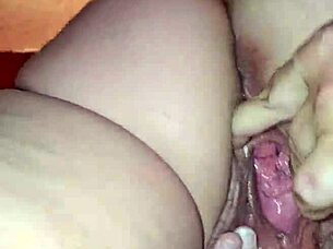 milf slips off panties in hot thong striptease tease