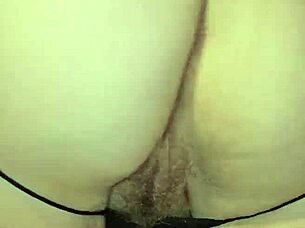 milf slips off panties in hot thong striptease tease