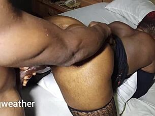 bold wet ebony pussy and ass hardcore fucking