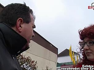 Chubby German BBW picked up on street for public sex