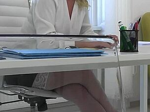 nina kayy struts in heels and lingerie as sexy milf secretary