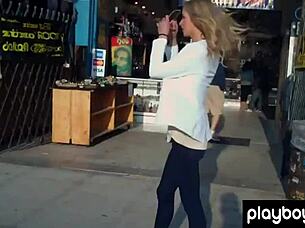 Aussie blonde Lisa Seiffert strips naked outdoors seductively