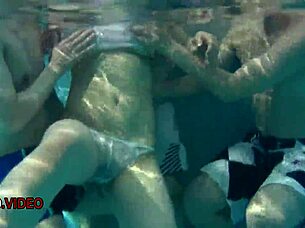 Suzuna Komiya's Big Tits Tease Pool Blowjob Intimacy