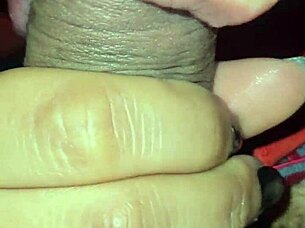 Hot milf masturbates big tits ass with monster cock dildo creampie