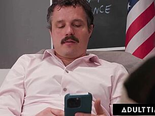 Slutty Student Haley Spades Airtight Rough Fuck Bukkake