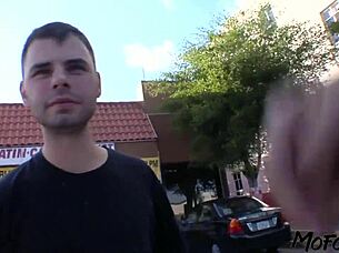 porn actor struggles to get hard in sloppy deepthroat session