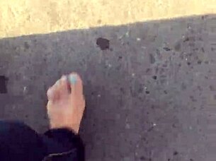 dirty calloused soles up close