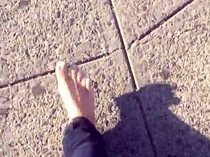 dirty calloused soles up close