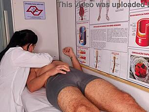 Nurse Gets Instant Erection from Young Patient's Monster Cock Deepthroat Blowjob