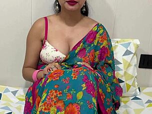 Indian stepmom's dirty hindi talk makes me so horny in kitchen