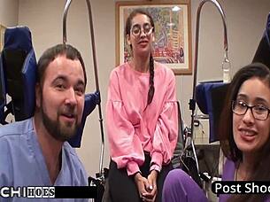 doctor forces hitachi orgasms on tanned patient kitty catherine?