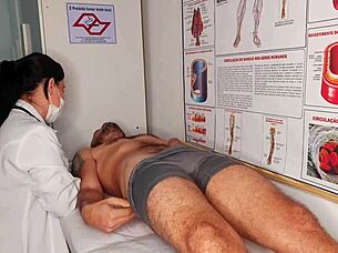 Nurse Gets Instant Erection from Young Patient's Monster Cock Deepthroat Blowjob