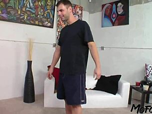 porn actor struggles to get hard in sloppy deepthroat session