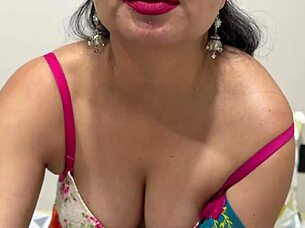 Indian stepmom's dirty hindi talk makes me so horny in kitchen