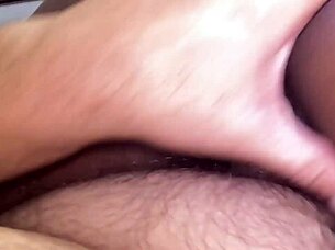 flower rides wildly as her wet pussy gets filled with hot cum dripping everywhere