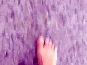 dirty calloused soles up close