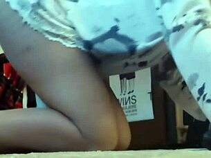 italian milf vacuums sexy ass naked chubby curves