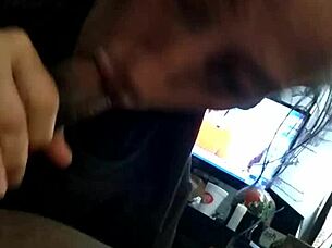 Puerto Rican Sucking Daddy's Massive Cock