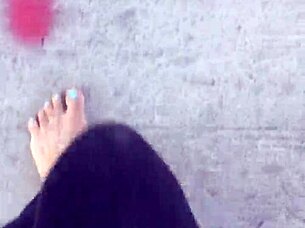 dirty calloused soles up close