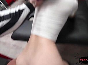 Sneaky locker room fuck spirals into wild chaos