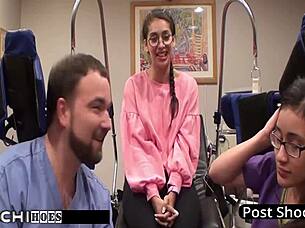 doctor forces hitachi orgasms on tanned patient kitty catherine?