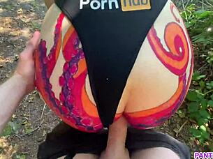 Blonde Tattoo Amateur Rides Cock Publicly on River Boat