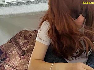 swallowing young student's hot cum feels so good