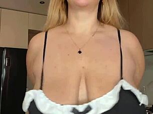 Milf's Huge Natural Tits Obey Your Cleaning Commands