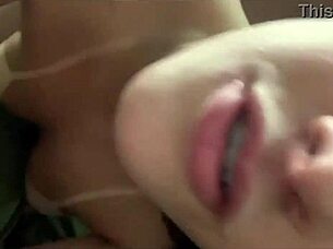 Huge Cock Pounding Skinny Blonde Bent Over Hard!