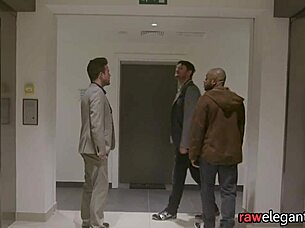 Euro babe spitroasted in hot interracial 3some with creampie finish 😈🍆💦