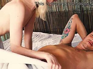 First Swinger Club Blowjob Leads to Public Cum Facial