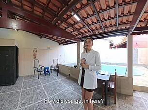 reporter caught stripping naked for outdoor blackmail fuck