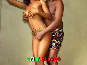 naija babe moans through multiple orgasms in intense standing fuck