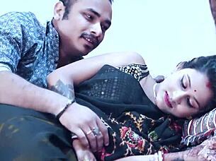 hot romantic indian couple fucks wildly when guest visits hindi style