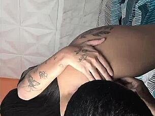 young black ass bounces in interracial heat