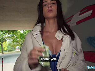 Spanish teen public outdoor pov blowjob tight pussy creampie