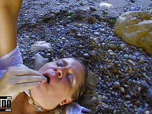 ugly fat milf fucked hard beach anal