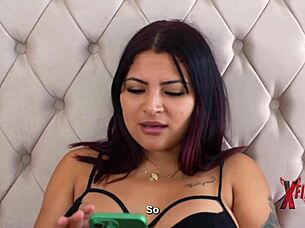 college guy thrusts entire cock into hot neighbor deeply