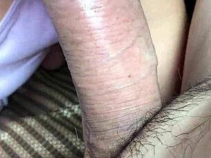 Chinese Wife Licks Yogurt Off Husband's Cock!