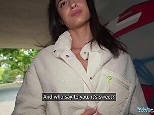 Spanish teen public outdoor pov blowjob tight pussy creampie