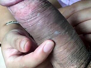 Chinese Wife Licks Yogurt Off Husband's Cock!