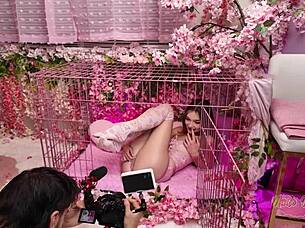 Della Cate Sneaks Into Nade Nasty's Pink Room Temptations?