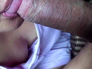 Chinese Wife Licks Yogurt Off Husband's Cock!