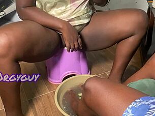 hey watch this naughty couple spread juicy pussy while doing nails homemade fun