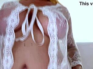 Christina Skye delivers pov blowjob and swallows cum load