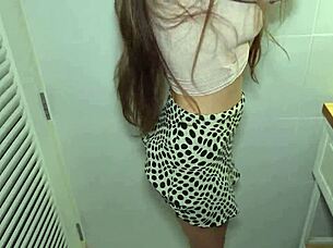 Tinder Date's Cute Skinny Brunette Fucked in Heels